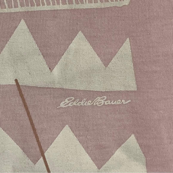 Girls Eddie Bauer Adventure waits Light Pink Pajama Top Shirt Bear Size Large 14 - Picture 4 of 9